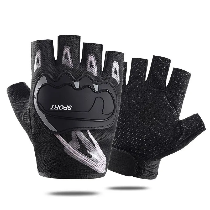 Available Breathable Mesh Thin Shell Half Finger Gel Pad Touch Screen Sport Motorcycle Riding Bicycle Cycling Gloves