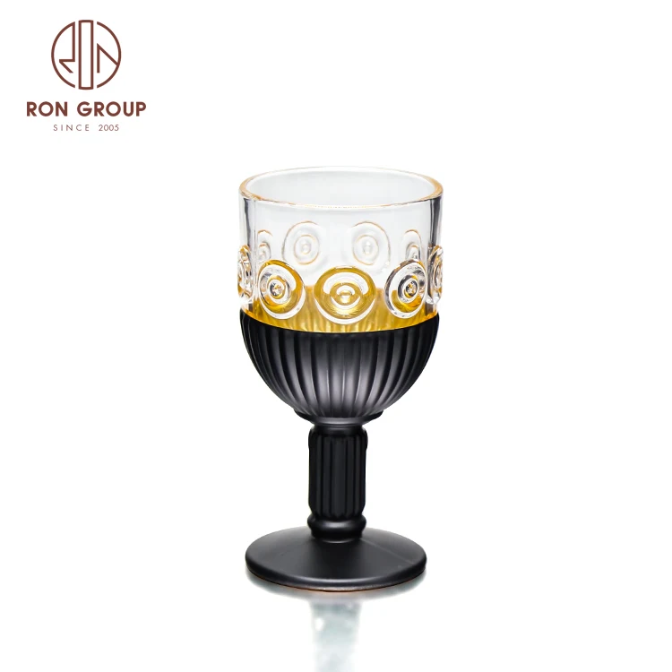 High Quality Large Unbreakable Vintage Tritan Glassware Cup Glasses Set Stemless Goblet Wine Glass for Wedding Use