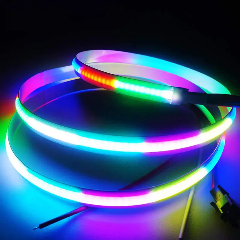 Dream Color RGBIC Cob Led шириной 10 мм 12 В 24 5 м бесшовный адрес RGB полосы света 420 светодиодов/м