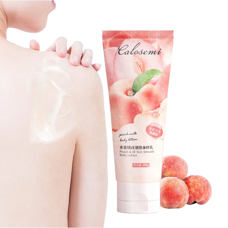 2021 New Design 200g Private Label Organic Beauty Skin Care Whitening Moisturizing Peach VE Rejuvenating Body Lotion