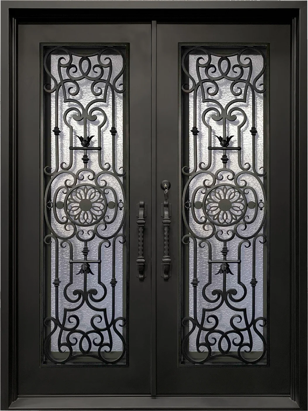 Front entry design iron door exterior cast iron door modern wrought iron Security door
