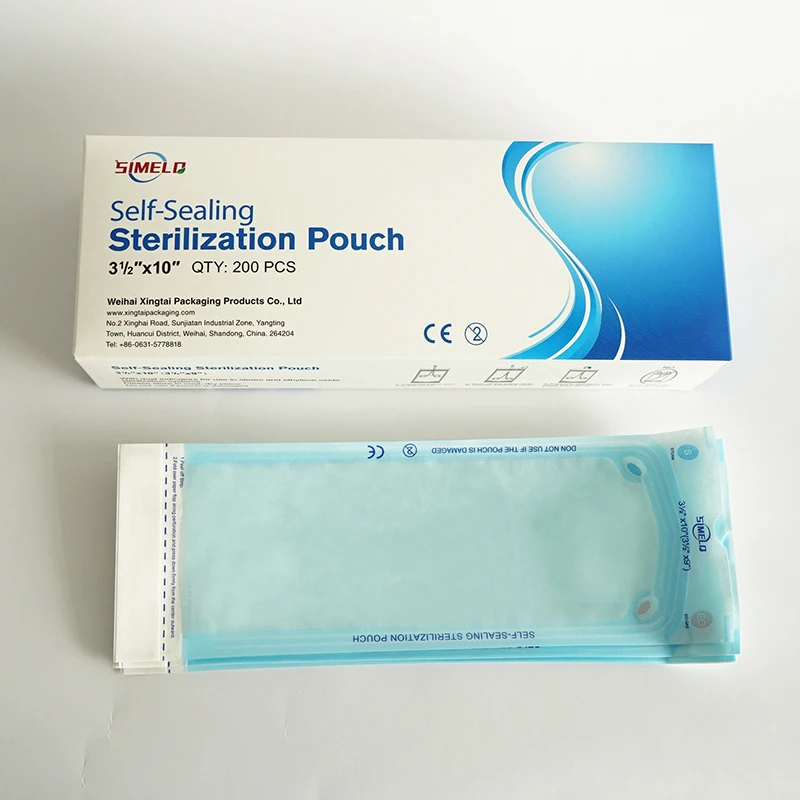 Dental Dry Heat Self Seal Medical Device Sterilization Pouch