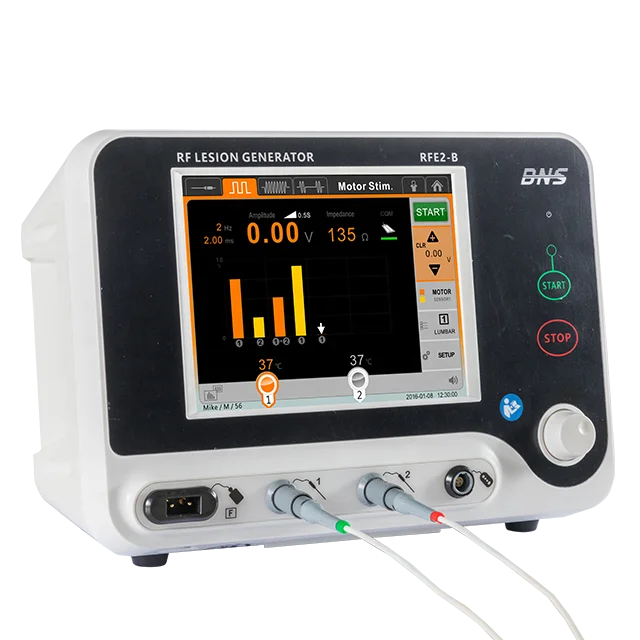 Medical RF Lesion Generator with 2-Channels  and RF Thermocouple electrode to treat Pain, made in China