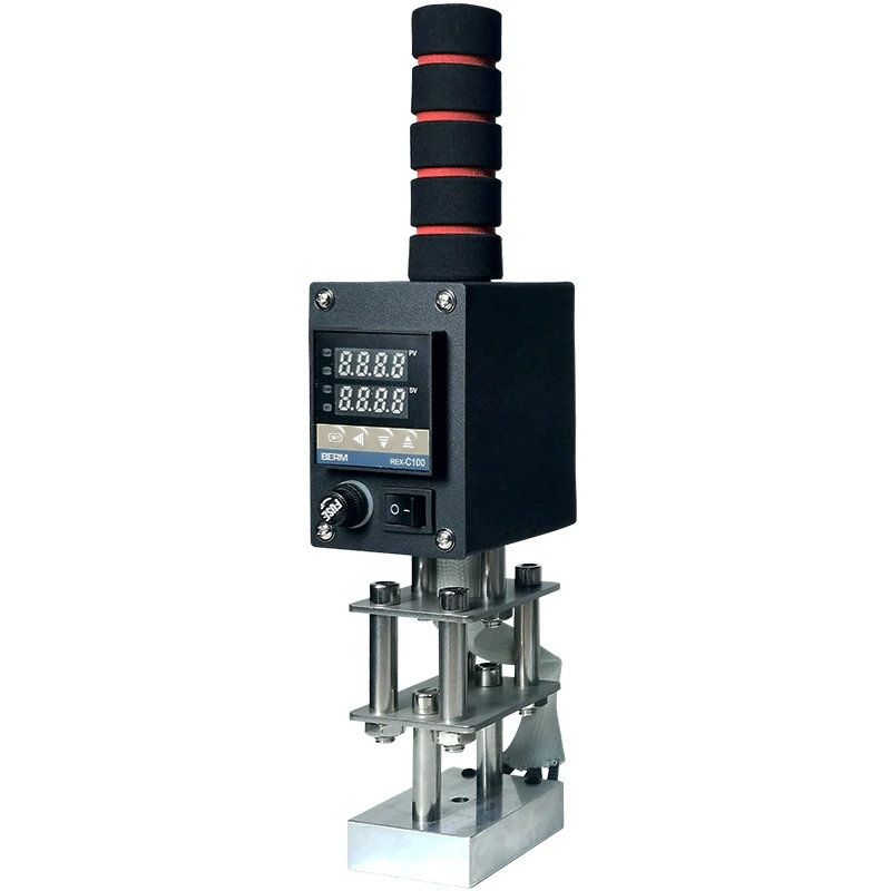 Customized Text Logo Hot Stamping Machine Handheld Iron Logo Stamped Coconut Leather Heat Seal Stamp