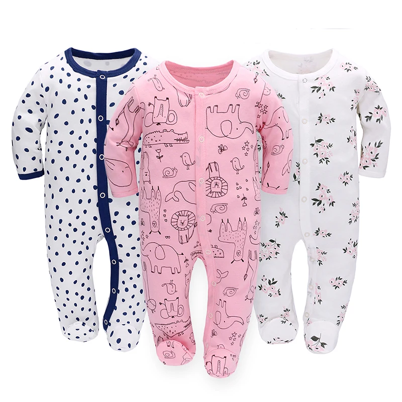 High quality baby clothing set 3 pcs pack cotton baby Pajama girls baby boy romper kids clothing set children jumpsuit in stock