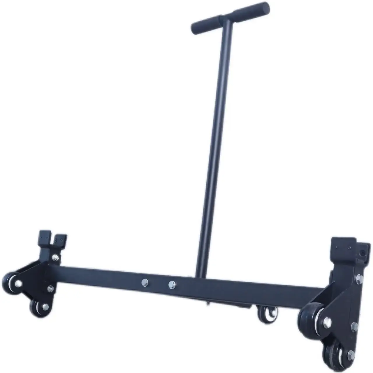 Fitness Double-Sided Deadlift Jack with Wheels Easy Quick Swap Barbell Plate Changer Stand for Deadlifts