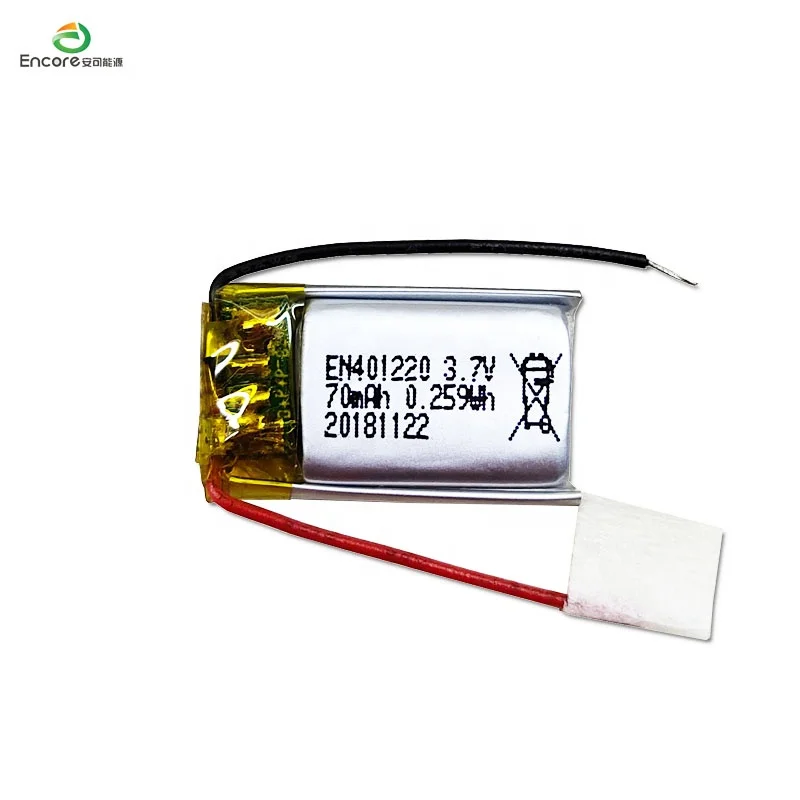 CB утвержденный lipo 401220 3 7 v 70mah маленький литий-ионный полимерный аккумулятор с разъемом jst для