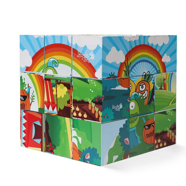 
Customized Paper Magnetic Magic Cube Puzzle DIY Intelligence Toy 