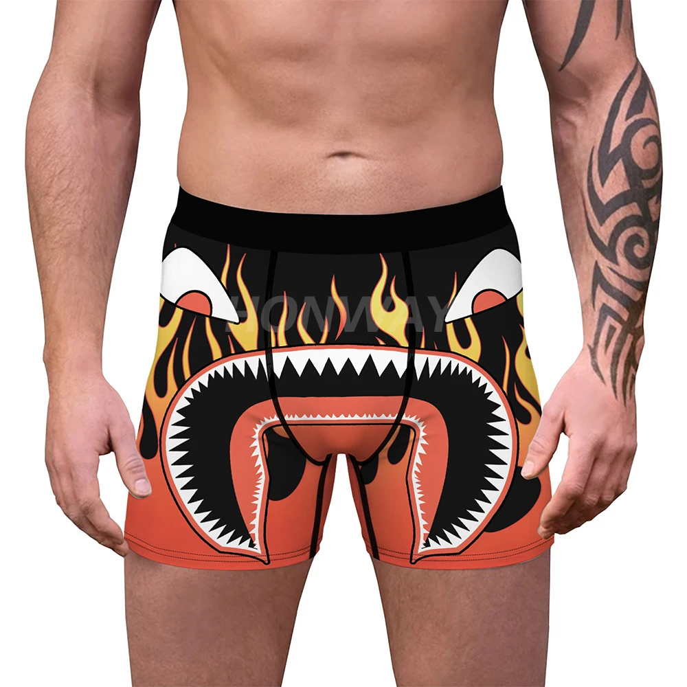 Comfortable Sports Animal Anime Printed Mens Underwear Manufacturerpants Tight Fitting Male Boxer Mens Underwear For Men