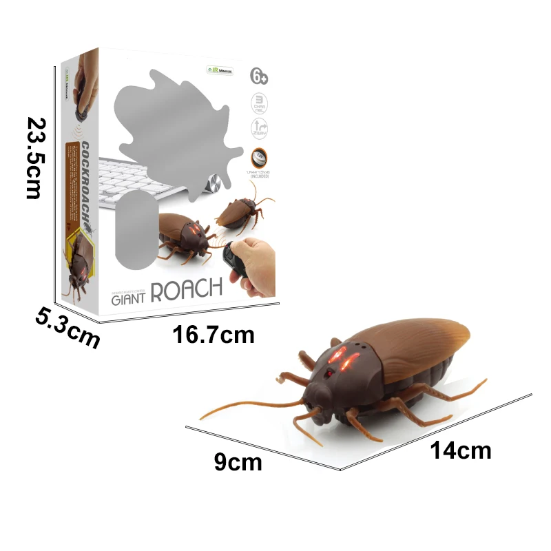 The Popular Insect Cockroach Model Rc Infrared Remote Control Halloween Spoofing Novelty Educational Toy For Children