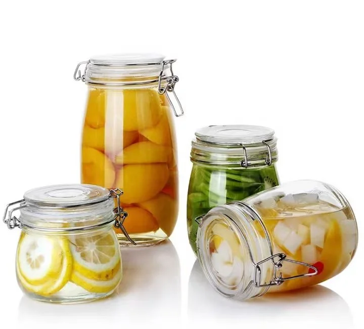 Good Quality Empty Multi-size Household Sealed Tank Glass Food Storage Tank Glass Jam Jar