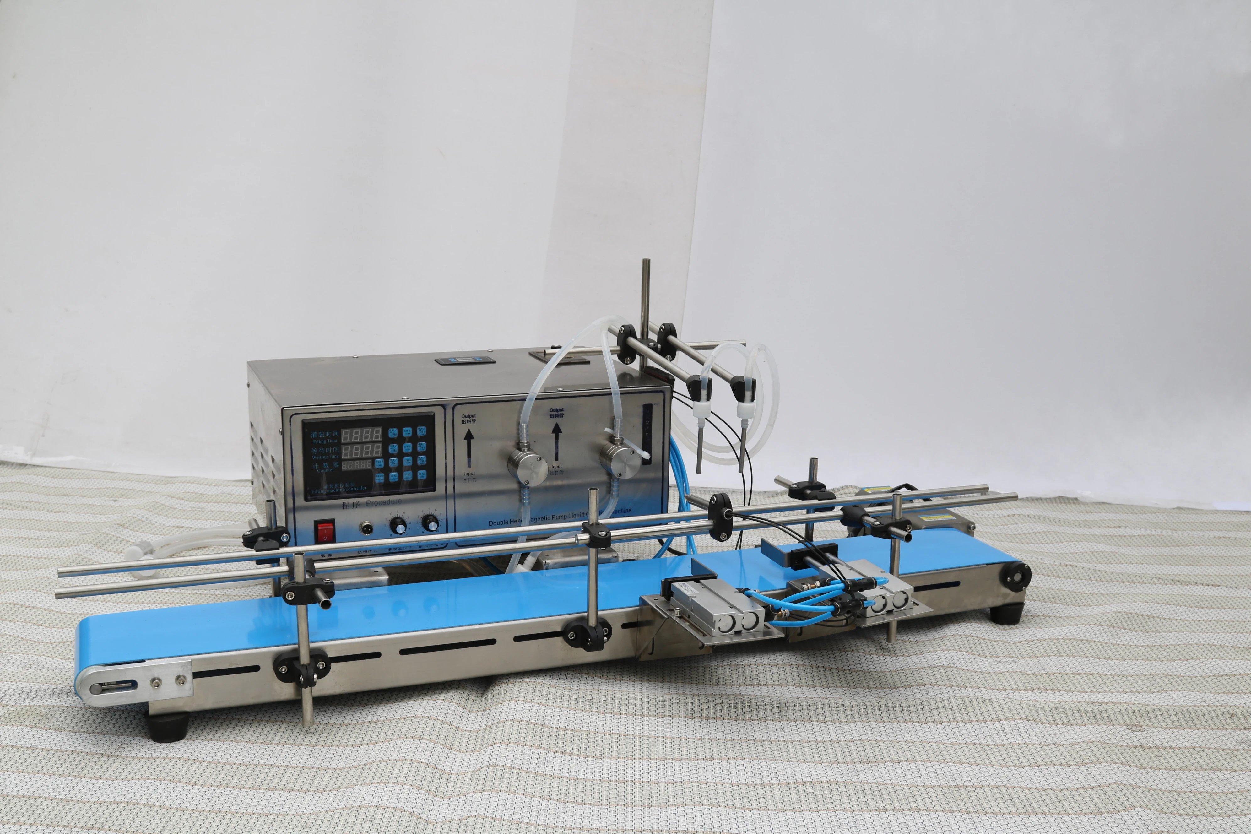 DOVOLL multi heads Magnetic Pump  Bottle Rotary anti-corrosion acid alkaline Liquid following Filling  Machine Line