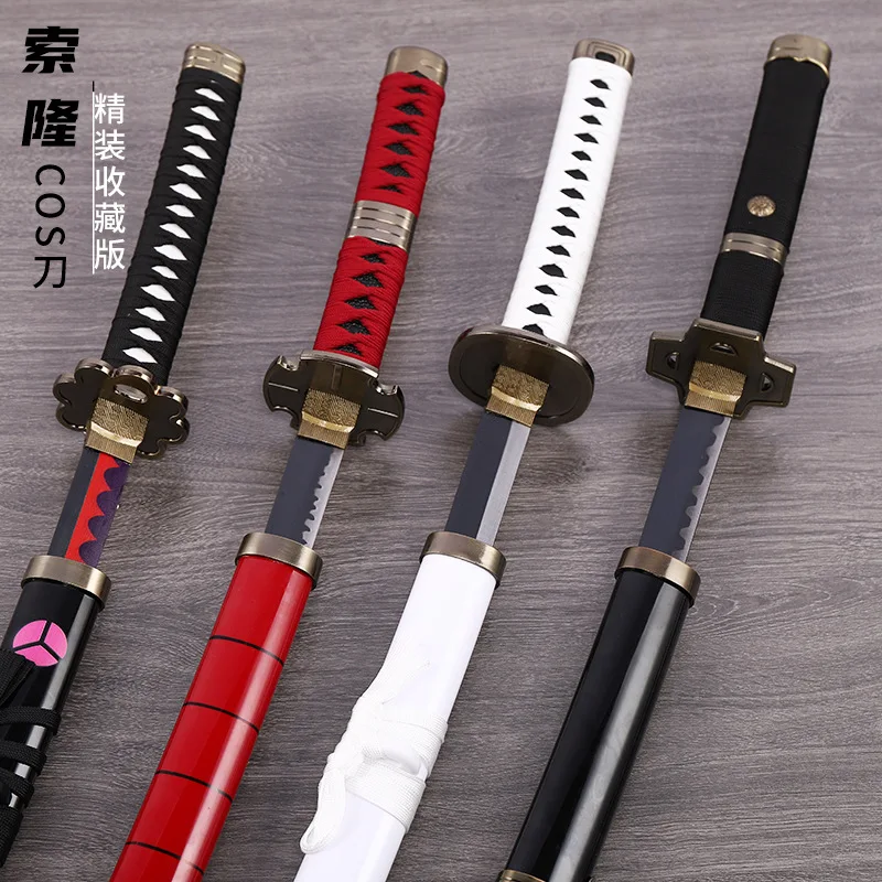 100cm Demon Slayer Anime Real Metal Sword Katana Toy Party Cosplay Props Inosuke Tanjiro Zoro Law Katanas Stainless Steel Sword