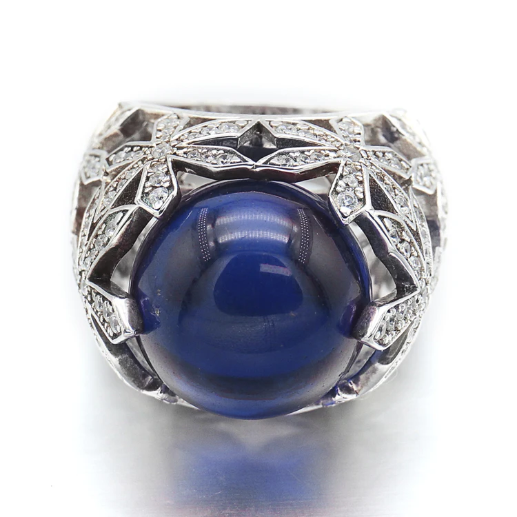 Hot sale Petaloid Star Ring Elegant Fashion Wedding S925 Silver Rings Korea Oval Zirconia Ring