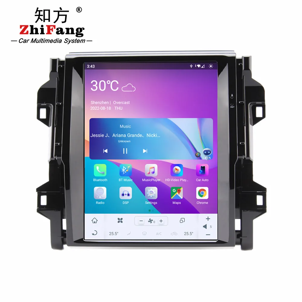 TESLA Style 12.1' touch screen Car Stereo Android 11 4G built in carplay Car Radio Navigation for TOYOTA FORTUNER 2016 -2022