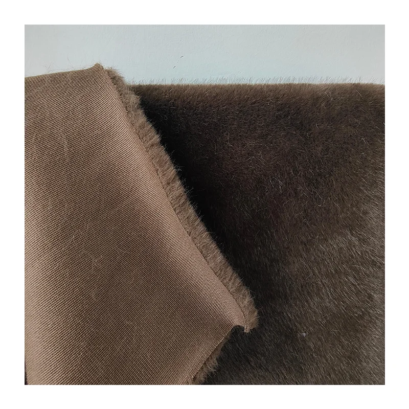 BiSummit Customized Wholesale Short Fluffy Soft Comfortable Polyester Luxury Mink Fur Fabric Faux Fox Fur Fabric For Garment