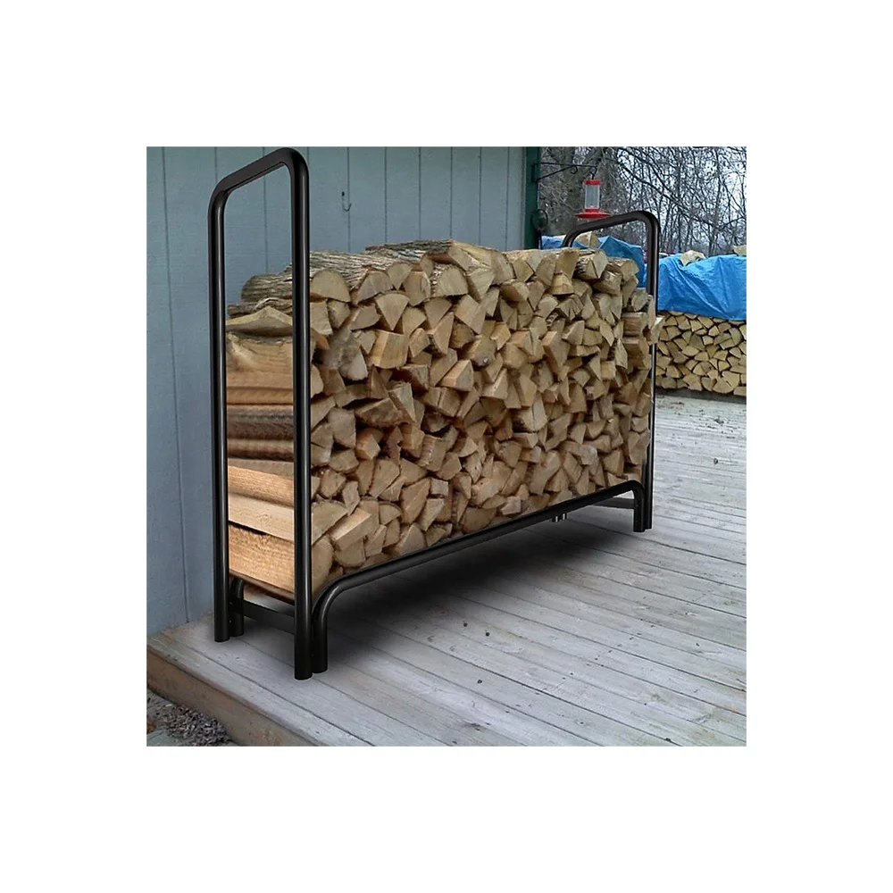 Popular 4 ft Heavy Duty Outdoor Firewood Storage Rack  Firewood Log Rack Holder Stand