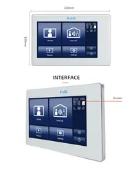 2 Wire Video Door Phone Intercom System With 7 Inch  Screen Monitor Night Vision Door Entry System For Villa Security
