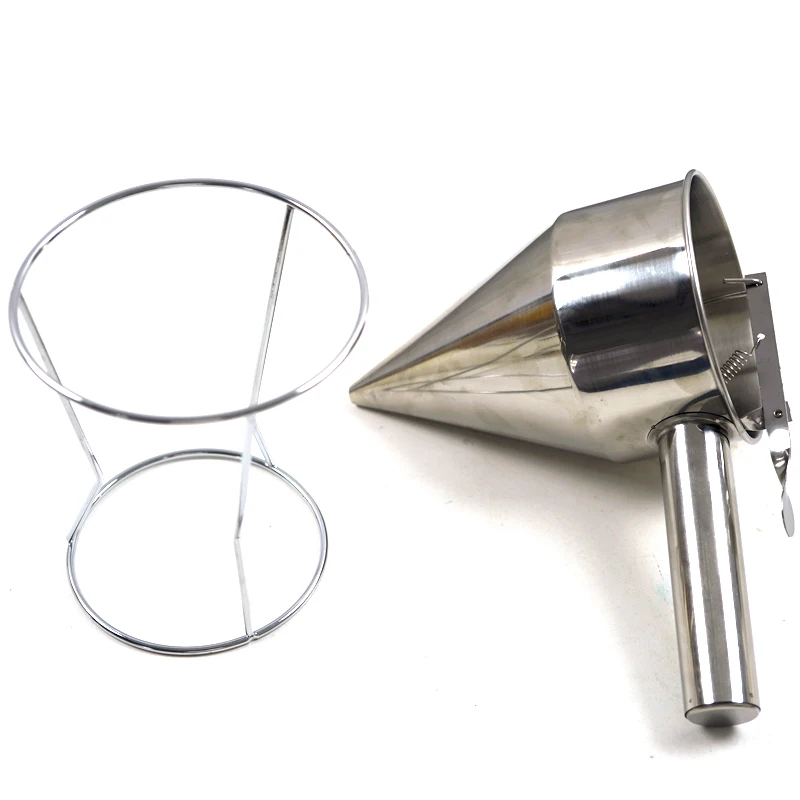 Pouring Dispenser Funnel Cupcake Waffle Cake Dough Handheld Stainless Steel 600 ML Piston Funnel
