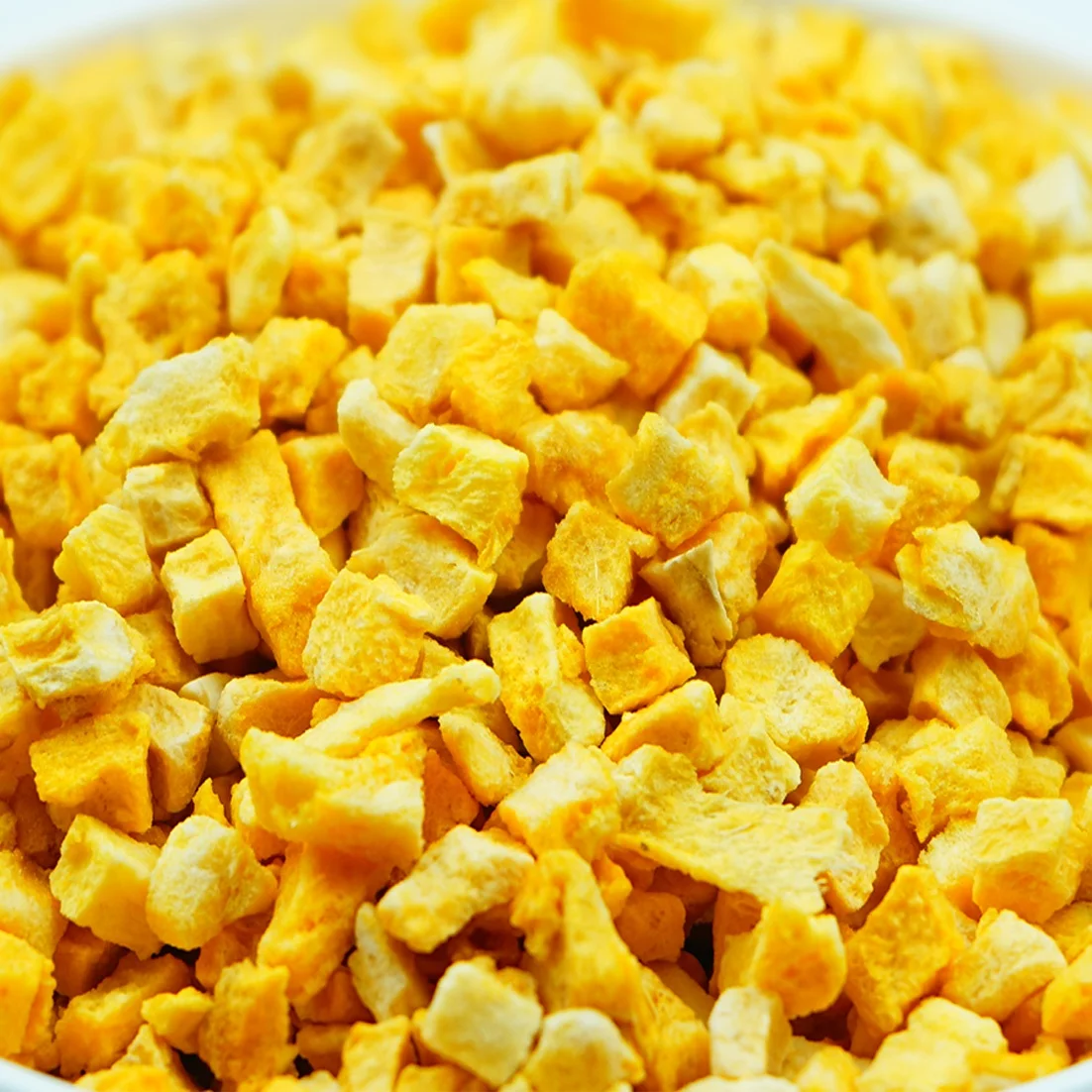 
100% nature FD snacks freeze dried mango diced certificate with BRC HALAL KOSHER HACCP SOCIAL AUDIT AUSA ORGANIC 