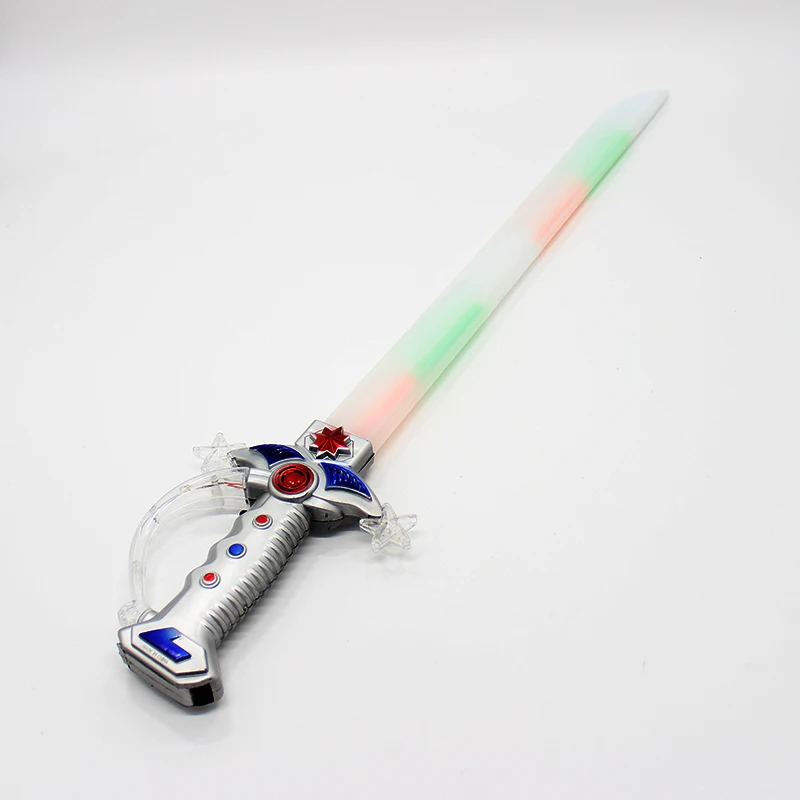 Оптовая продажа, пластиковый музыкальный световой меч, игрушки, светодиодный Детский Меч (62540283064)
