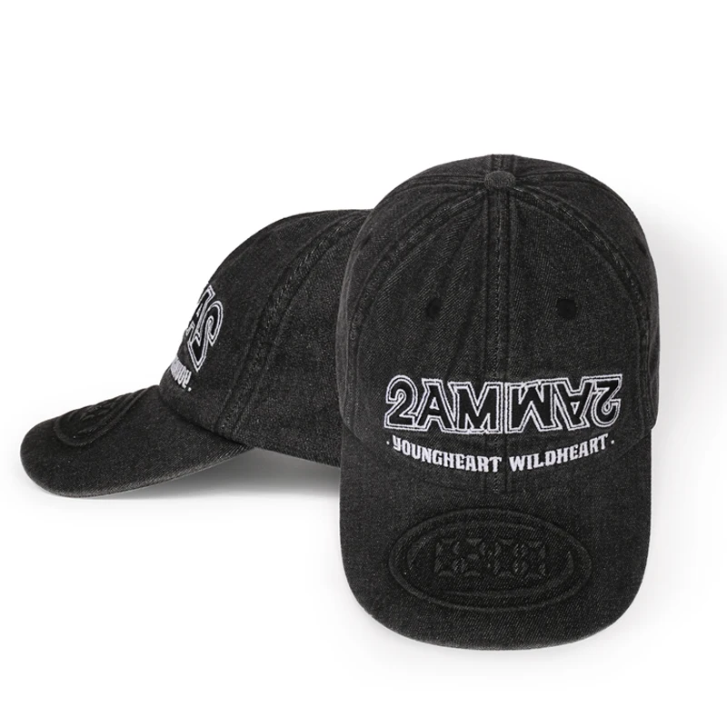 Hats & Caps Custom Denim Jeans Blank Dad Hat Vintage Washed Ball Distressed Washed Baseball Cap