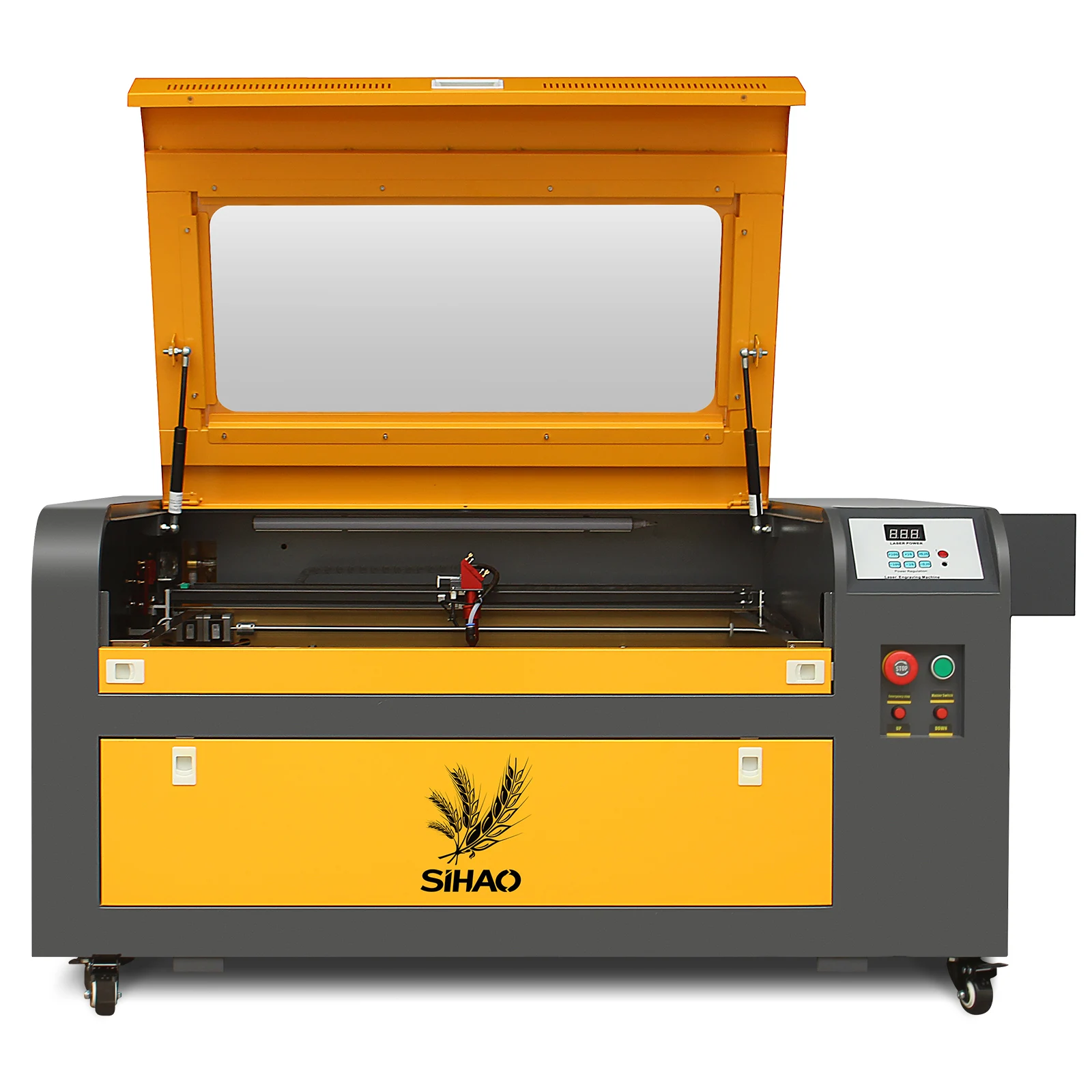 Co2 Laser Engraving machine 80W7050 M3 motherboard yellow gray European plug 220V