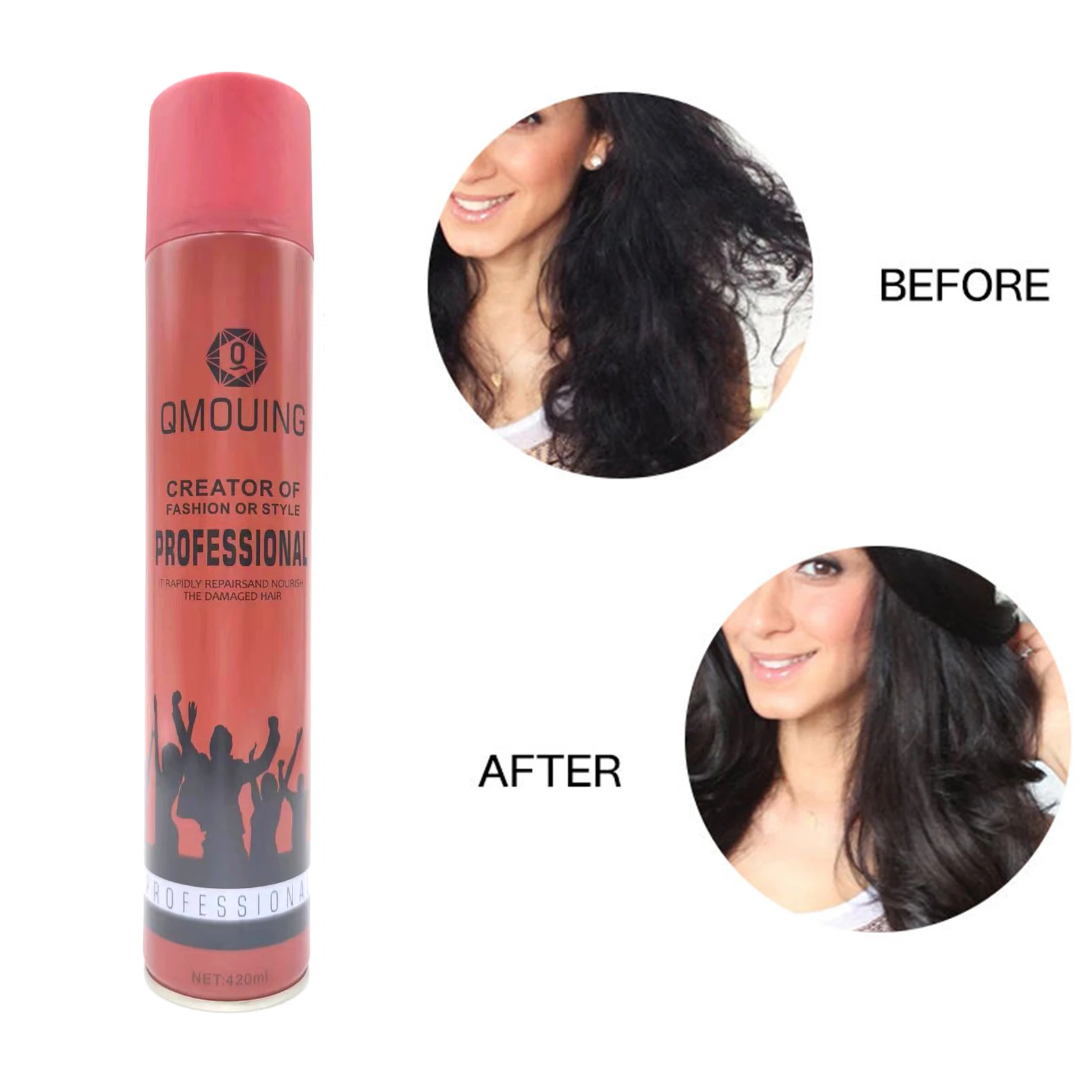 Promotional 420ml Fast Drying Styling Glamour Hair Glue Spray Adhesive Hair Glue Spray Human Hair Toupee Spray Glue