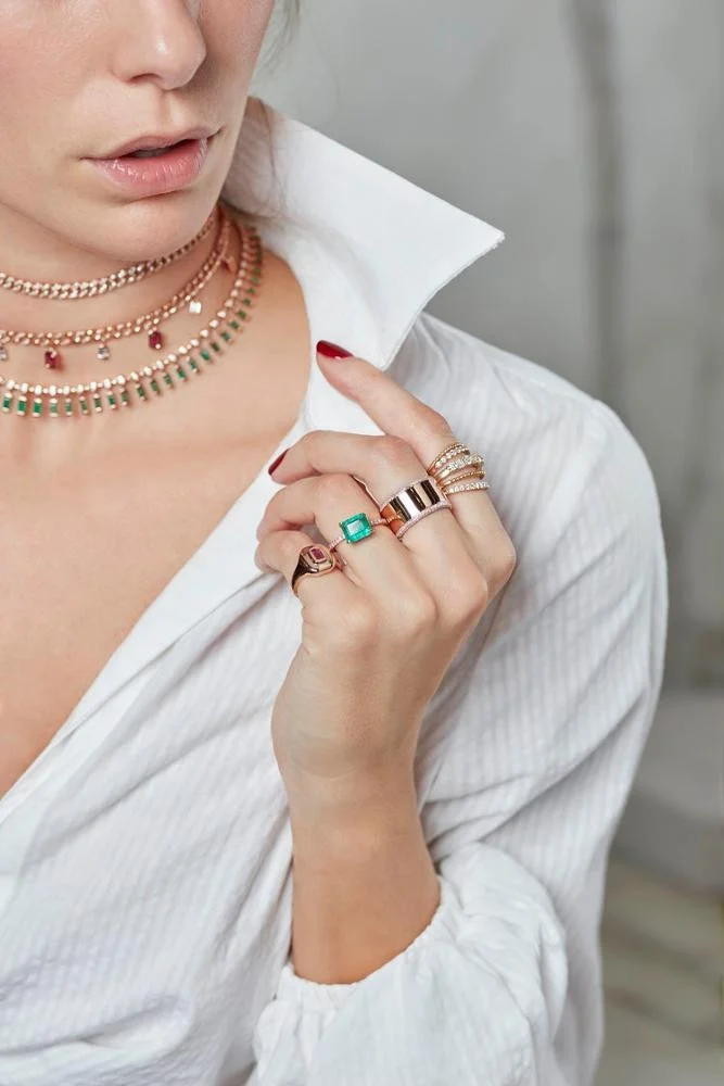 stunning gorgeous luxury european women jewelry colorful cz charm chain choker necklace STOCK