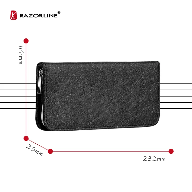 Razorline GVA027M Barber Shears Kit Packing Black Grey Scissors Case 2 Shears Hair Scissors Bag