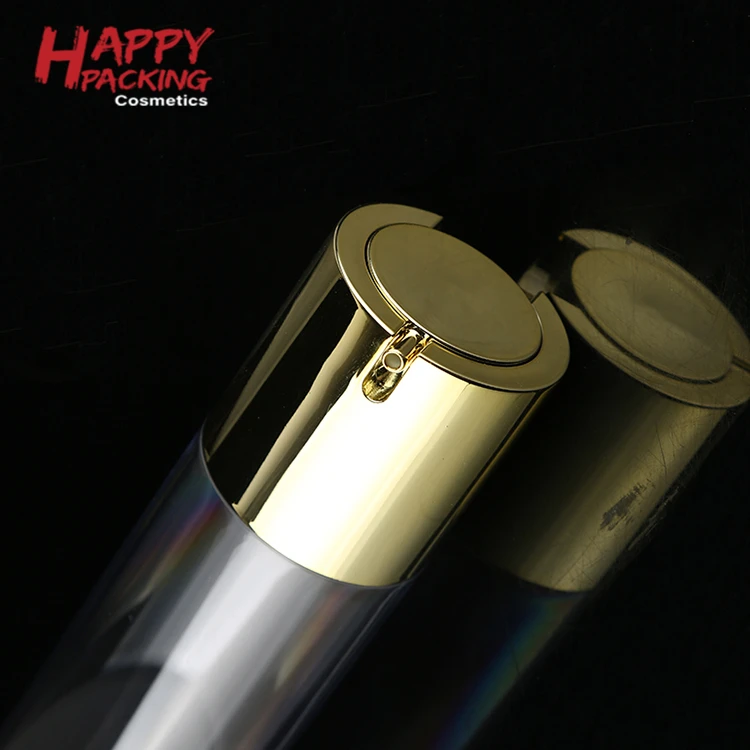 100ml 120ml 150ml Liquid Soap Cosmetic Lotion Plastic Pet Clear Gold Foaming Airless Pump Bottle