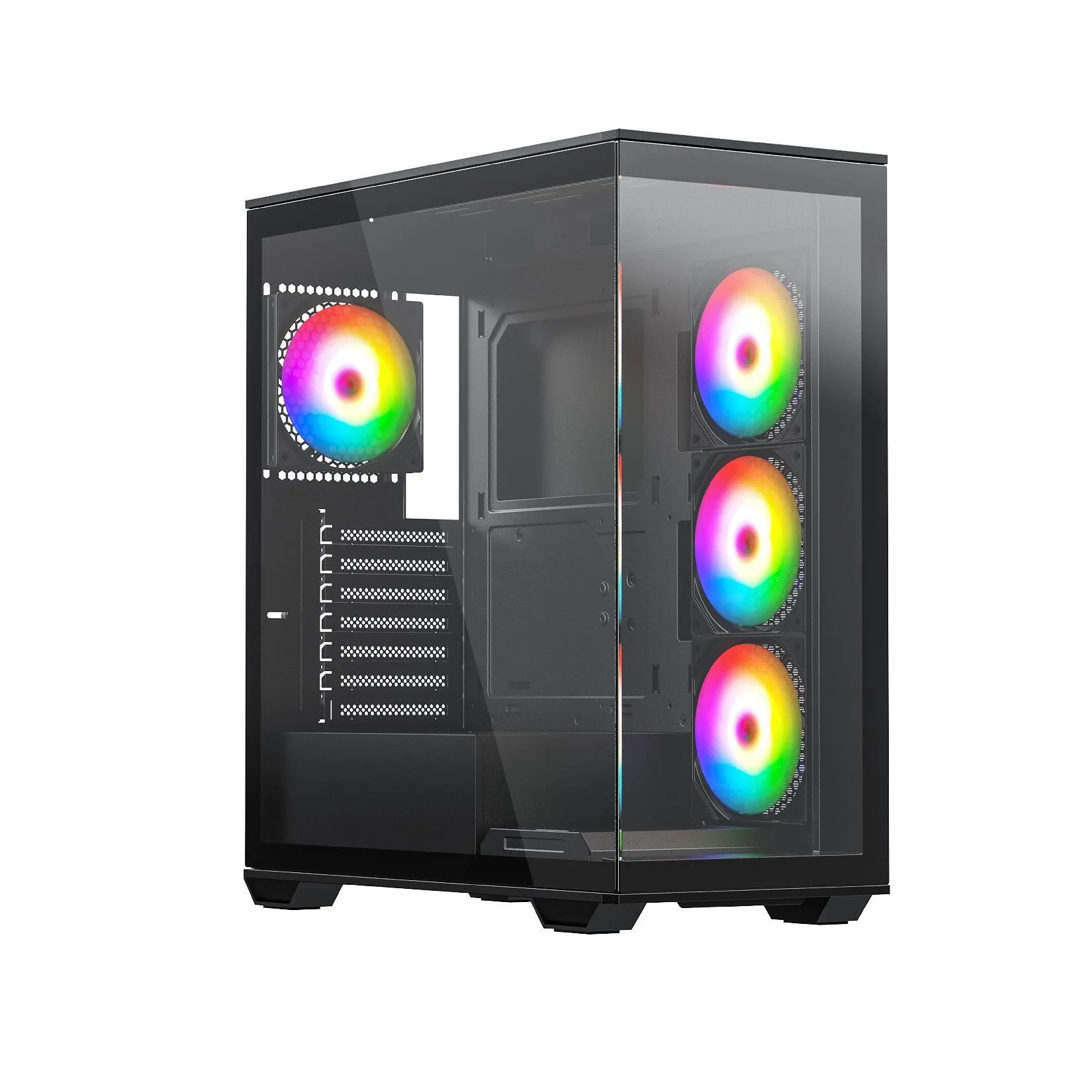 High Quality Tempered Glass Computer & towers ATX Motherboard Metal Vertical Spcc Gaming Computer Cases For Gamer Sliding Design