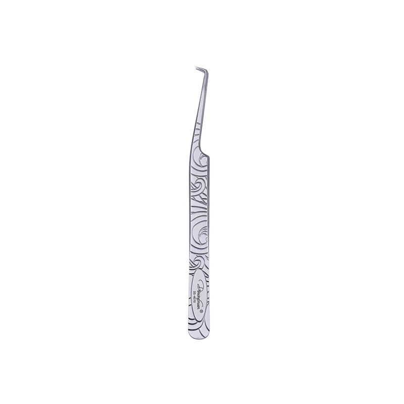 DancingSwan Stainless Steel Volume Individual Lash Tweezers Diamond Grip Eyelash Extension Tweezers Tools