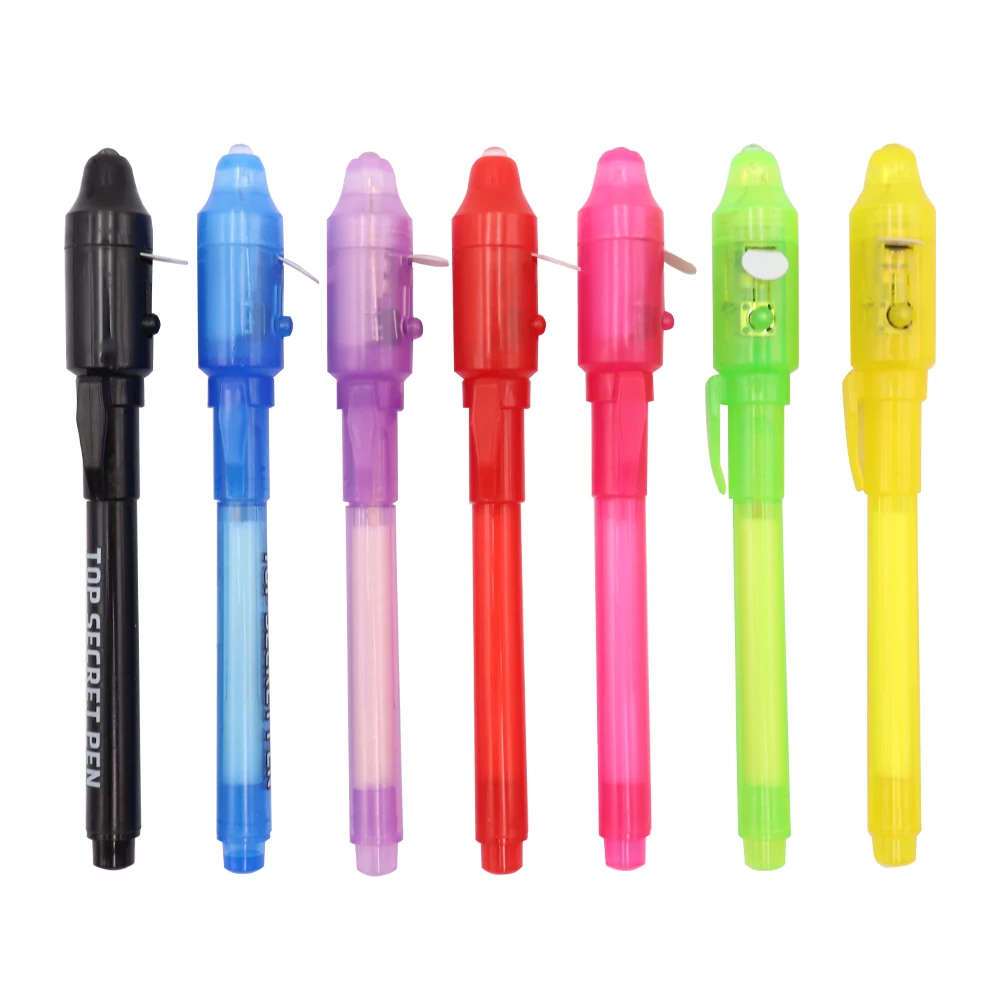 2020Hot sales spy invisible ink magic pen with uv light