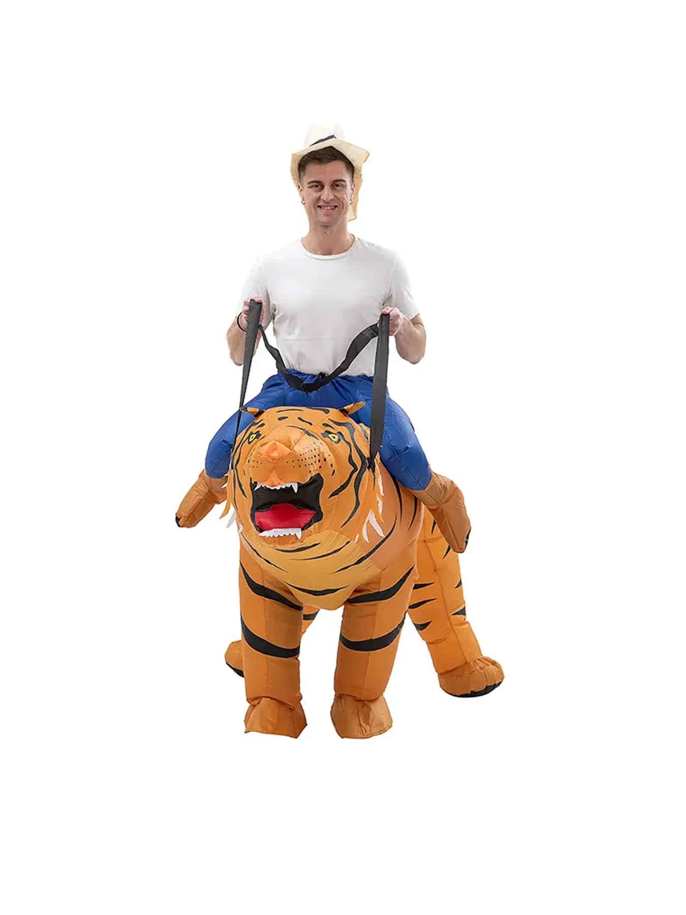 New Style halloween Unisex Adults Ride-On Inflatable Tiger costumes for adults party