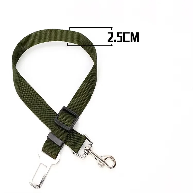 China factory motor vehicles travel safety soft restraints pet cat dog lead leashes band strap tape metal buckle car seat belt