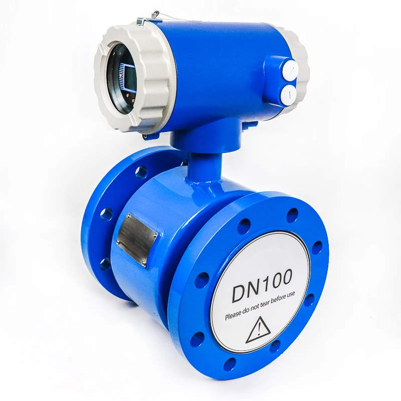 DN50 PTFE Intelligent electromagnetic flowmeter sewage digital display high precision liquid integrated sensor