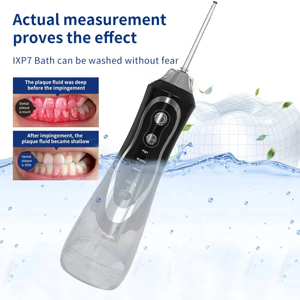 300ml Water Flosser Set for Travel Cordless Electric Irrigator Water Pick Flosser Dental Teeth Cleaner Waterpick