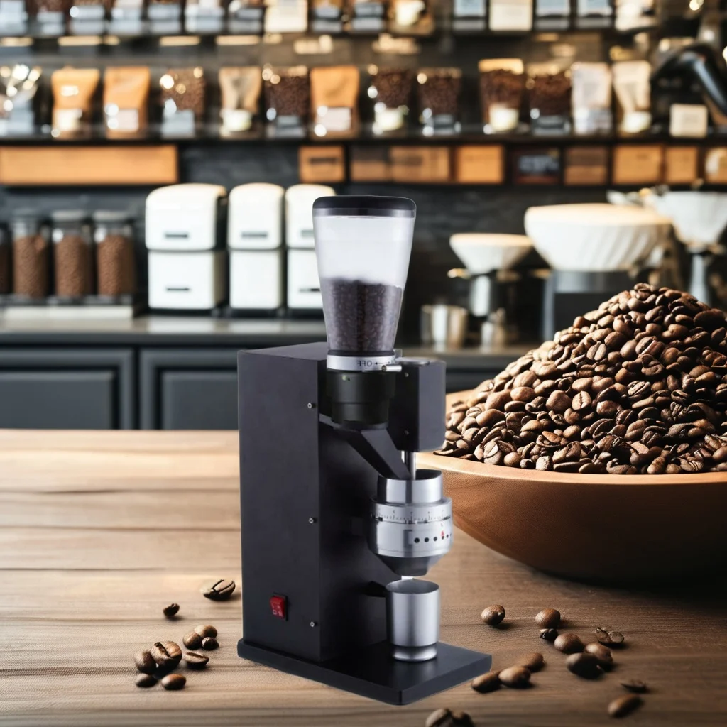 Automatic Electric Commercial italian coffee grinding machine 83MM burr coffee grinder with imported tapered blade