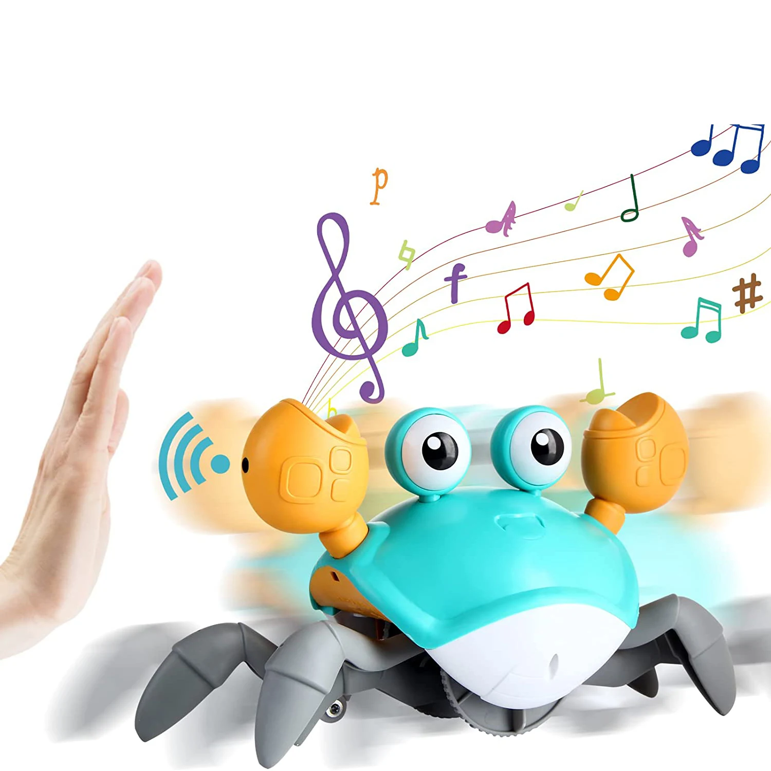Baby Gift Funny Musical Toys 2-4 Year Crawling Crab Toy Charging Gesture Sensing Electric Crab Toys