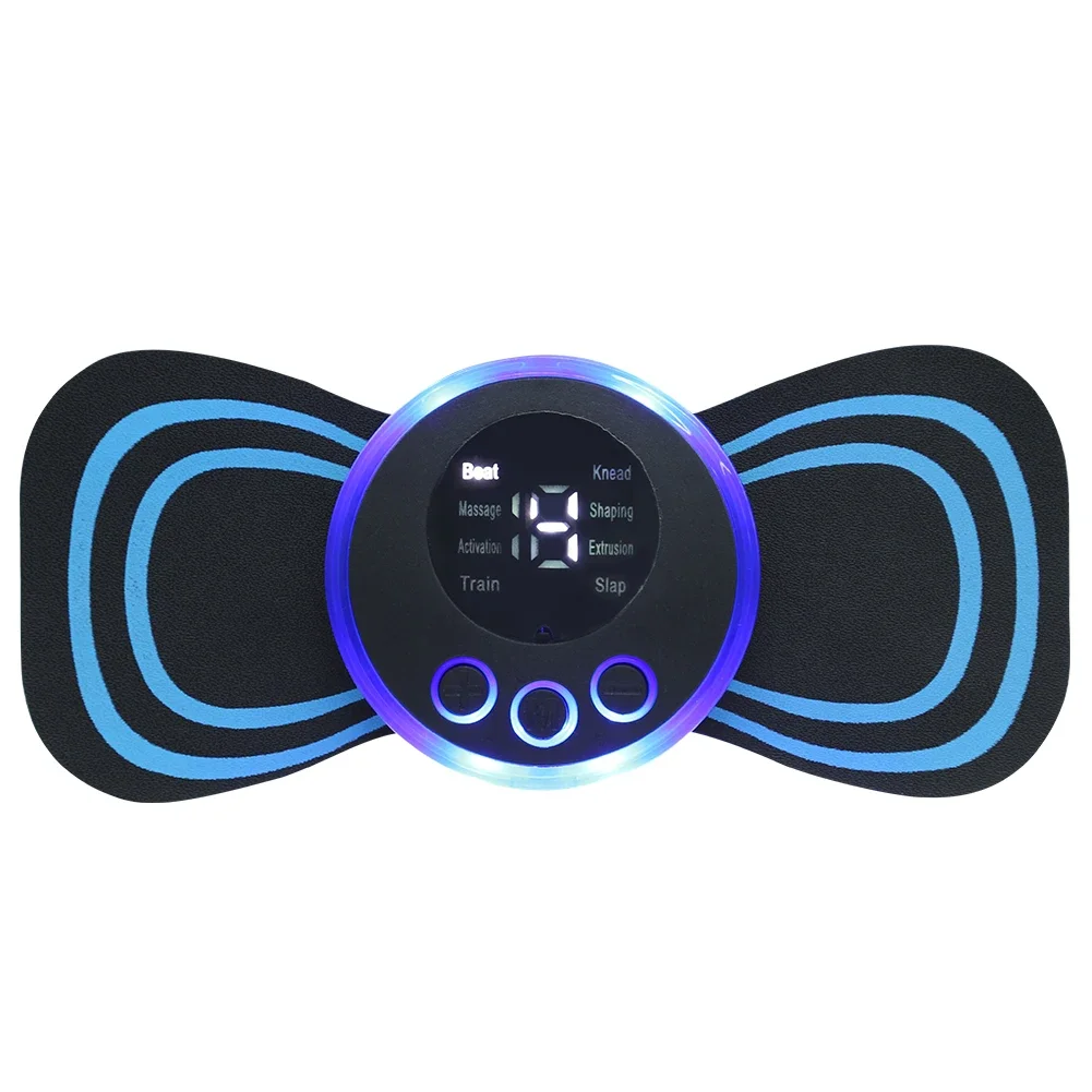 Factory Wholesale EMS Mini Massage Sticker Back Neck Electronic Pulse Massager 8 Mode Massage Patch Tens Muscle Stimulator