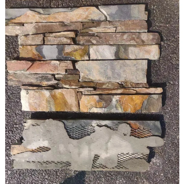 Pure White Quartz  Stone Chiseled Wall Cladding Tile