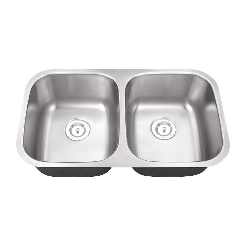 Modern double bowl kitchen sink customized smart sink high quality stainless steel sink