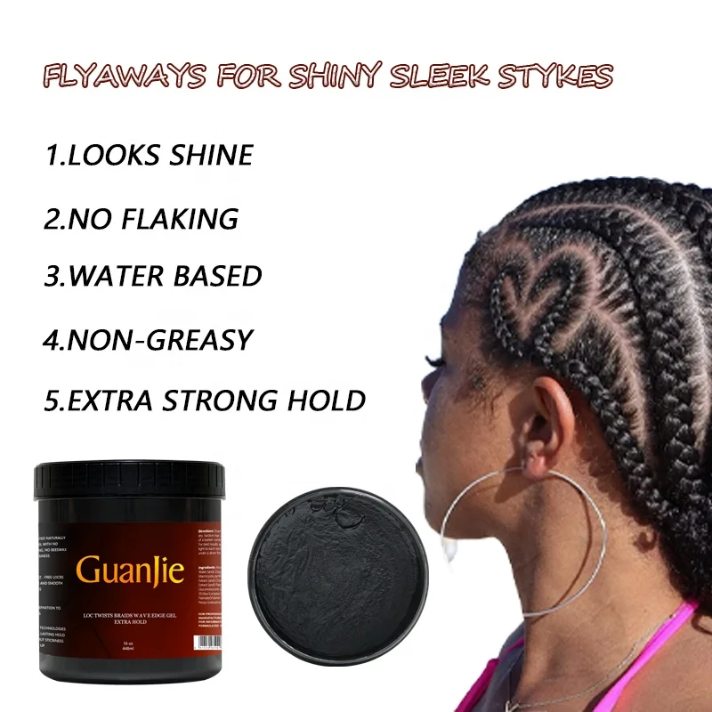 New Arrival edge control SALON SIZE 4c Organic Conditioning hair braiding gel edge control braid loc n gel 16 oz