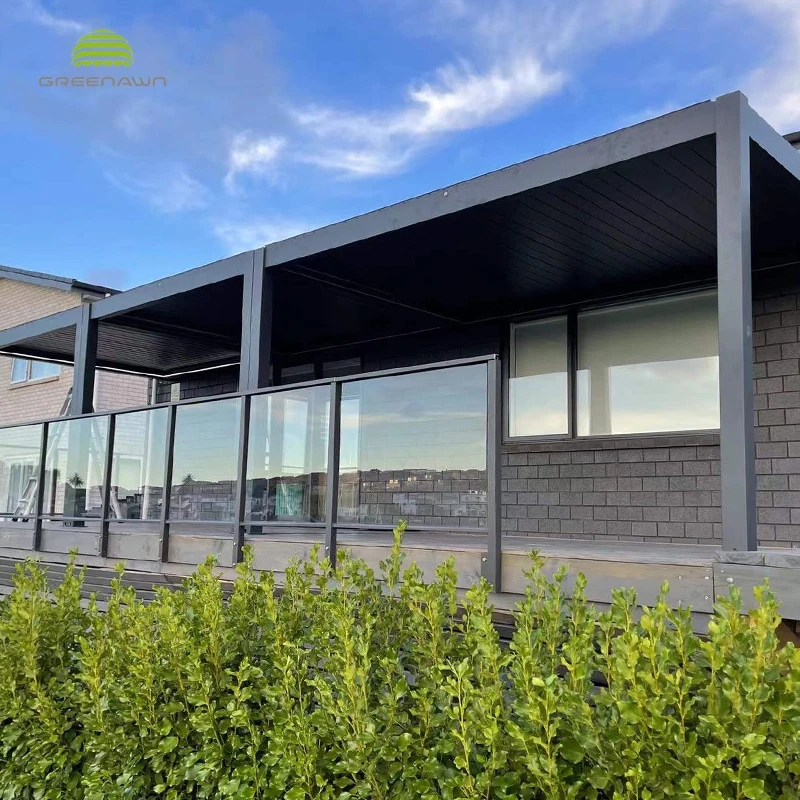 Garden terrace roof outdoor living waterproof electric metal aluminium pergola pavilion