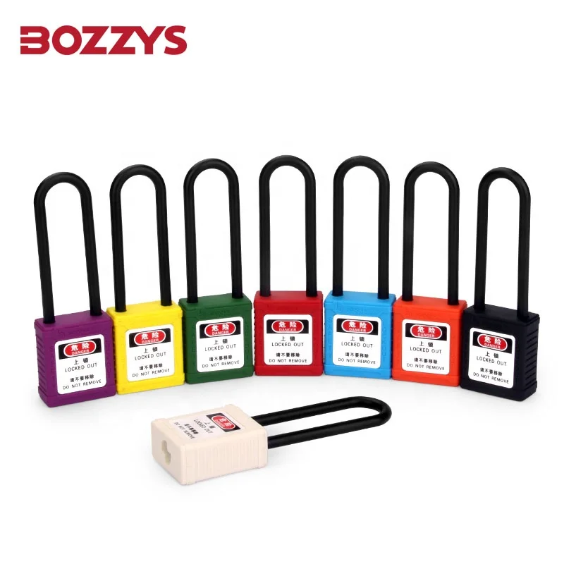 Anti-magnetic Insulated Electrical Long Shackle Lockout Padlock for Lockout Insulated Against the Effects of Electricity