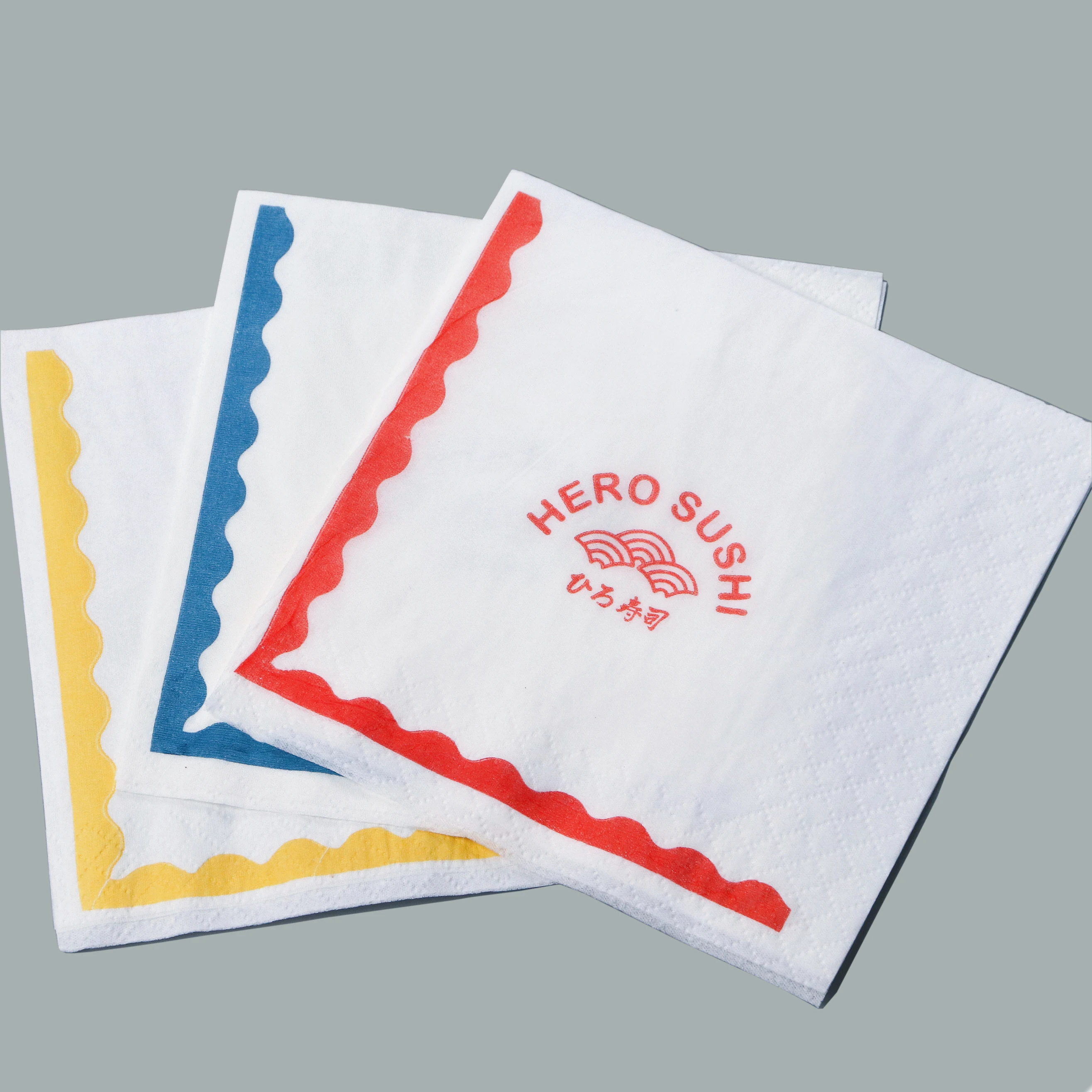 Biodegradable & compostable Printed paper napkin serviette Tissue paper serviette Food contact safe printing napkin