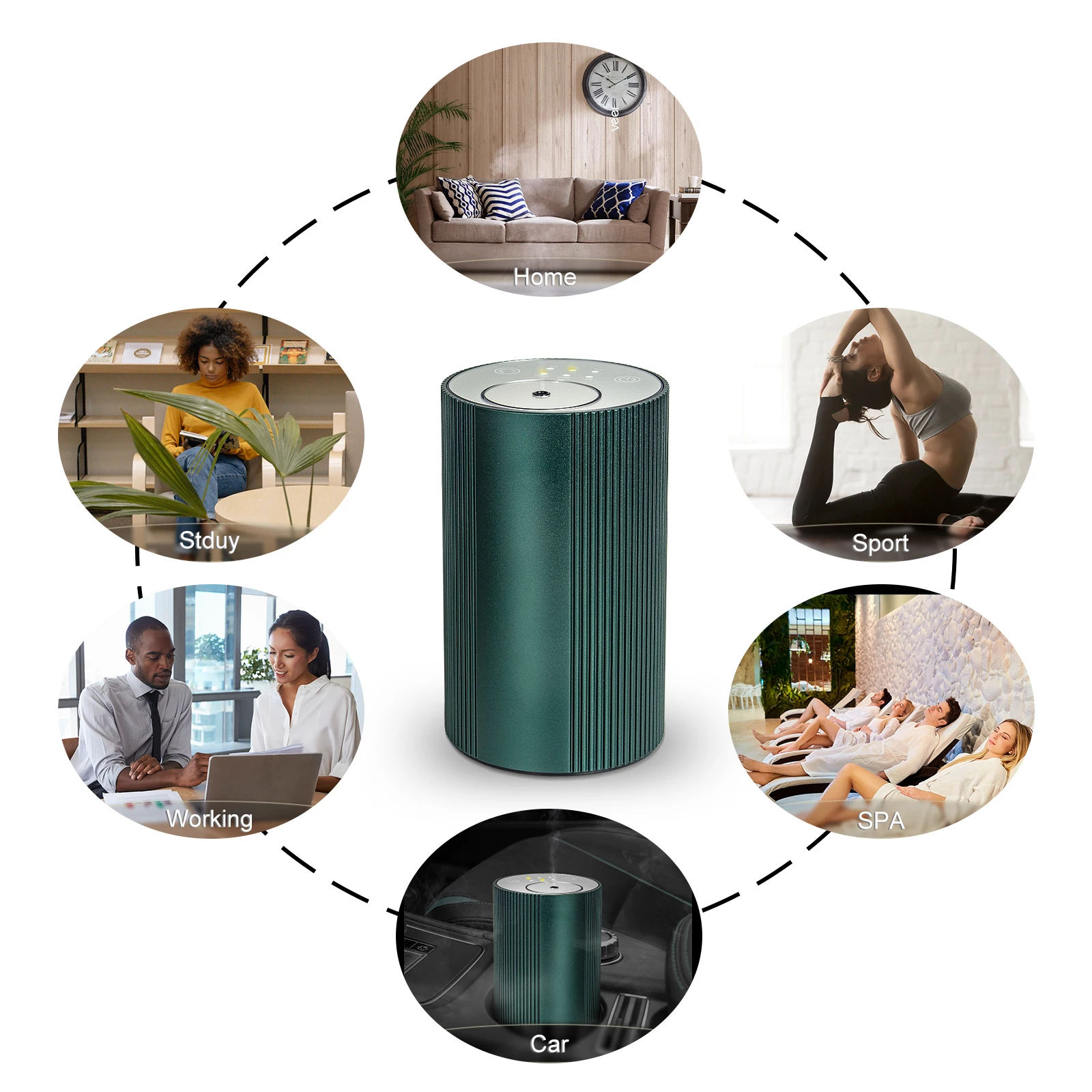SCENTCARES ароматизатор портативный домашний электрический мини ароматерапия умный эфирное масло автомобильный аромадиффузор без воды
