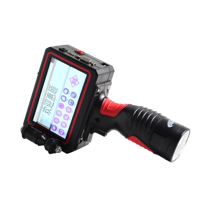 T254 25mm Hand Jet Printer Cij Inkjet Printer Handheld Printer Logo Printing Eco Solvent Ink Flatbed Material 6 Ink Tube 60m/min