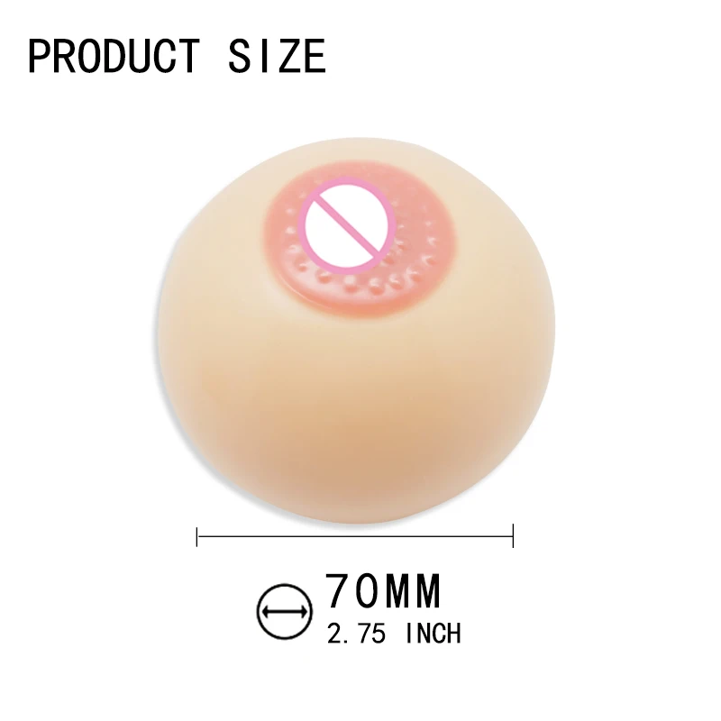 Eco-friendly Fake Boobs Model Tricky Stress Relieving Liquid Filled  Anti Stress Ball Funny Breast Stress Ball